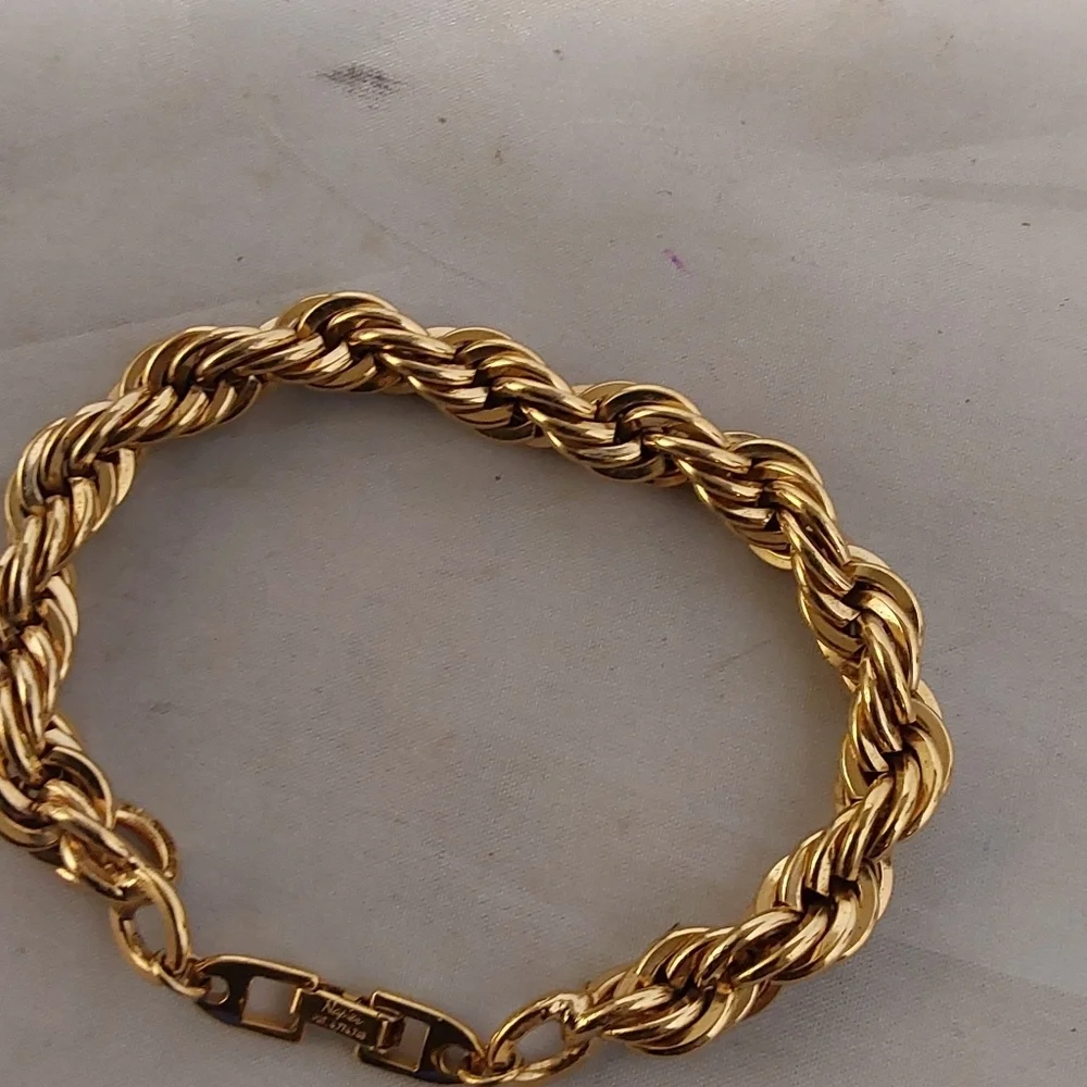 NAPIER‎ PAT 4.774.749 CODED GOLD UNISEX BRACELET
